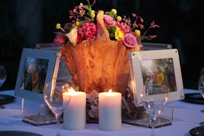 The iPad centerpieces from Keep Interacting can be customized for events.