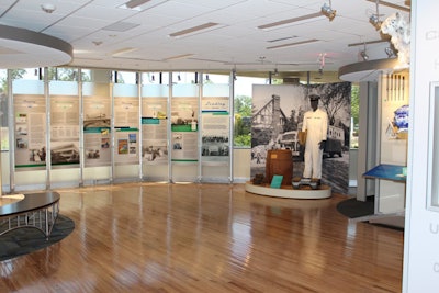 The History Factory created a company history exhibit for UniGroup, which owns moving companies United Van Lines and Mayflower Transit, at its corporate headquarters in Missouri.