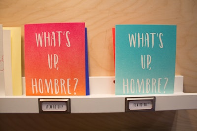 Ladyfingers Letterpress's punny ombre greeting cards were nominated for Best New Product at the show.