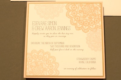 Laser cutting can be pricey; for a less expensive option, look for digitally printed paper-cut-esque designs, like the invitations from B.T. Elements.