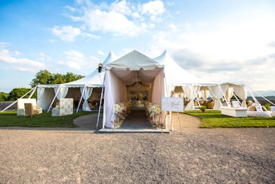 The Gatsby-themed closing-night gala was held in an airy white tent set up on the estate's South Terrace and Italian Garden.