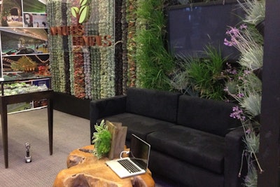 Nature's Rentals presented its brand-new offerings, launching this summer, with living walls, tables, furniture, and hedging done with succulents and other plants.