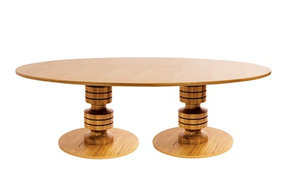 Oval Savoya table, $175, available worldwide from Blueprint Studios