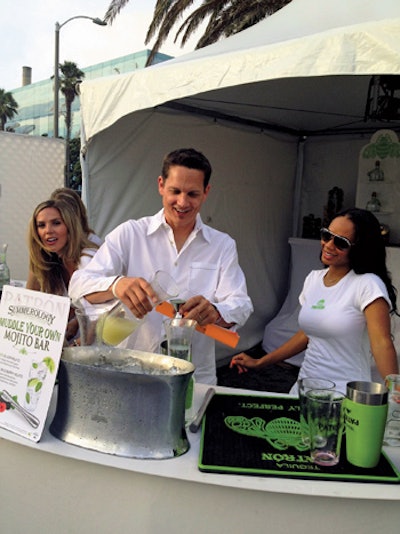 Dzierzanowski aims to create memorable experiences such as a muddle-your-own mojito bar, where participants take home an engraved lime press.