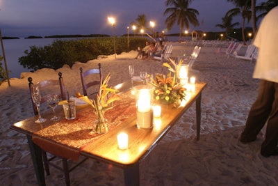 Intimate Dinner Arrangement on the Beach – Pierre’s at Morada Bay