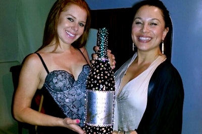 Swarovski custom bedazzled champagne bottle