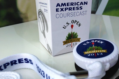 American Express provided complimentary CourseCast Radio earpieces to card members and fans on Friday, Saturday and Sunday. The devices were tuned to the ESPN Radio broadcast of the championship, making it easy for attendees to keep up on the action going on throughout the course.