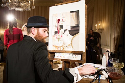 At Stella McCartney’s presentation at New York’s Americas Society building in January, three artists sketched models lounging atop an antique carpet-covered stage built by AO Production. McCartney’s team enlisted the artists with the help of Grey Area, a project that offers artists a venue to reach new audiences through brand partnerships.