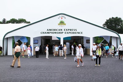 Located in Spectator Square, the American Express Championship Experience tent created a welcoming environment for fans and card members. Attendees could get a break from the heat or the torrential downpours in an air-conditioned tent complete with comfortable seating and a slew of interactive, golf-related activities.