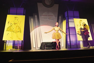 Held in February, the Toronto Book Lovers’ Ball had entertainment inspired by novels. One of the pieces, based on a book called The Painted Girls, featured a ballerina speckled in gold body paint and an artist working alongside her.