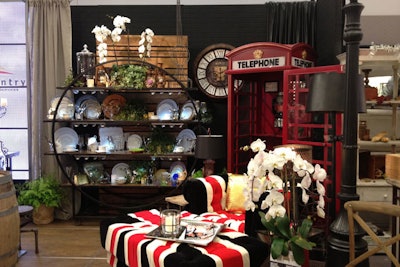 Want to incorporate royal baby fever into your events? Try the new British-inspired look, with Union Jack furniture, red phone booths, and other pieces available from Town & Country Event Rentals.