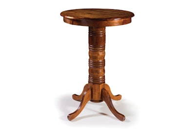 Oak cocktail table, $145, from the Zak Collection, available in the New York metro area through Classic Party Rentals