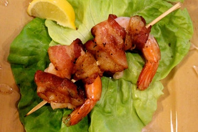 Bacon-Wrapped Grilled Shrimp on a Stick