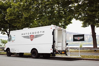 Recently launched by seasoned event producers Allen Dalton and Marc Berman along with photographer Jamie Watts, Motorbooth is a professional photo studio on wheels. As many as 10 guests at a time can climb into the truck’s cargo bay, press a button, and strike a pose—the Web-connected booth prints 4- by 6-inch photos, which can also be instantly shared via social media and email. Branded prints and custom green-screen backdrops are an option; even the exterior of the all-white truck can be covered in graphics and logos. Rental fees start from $5,000 per day.