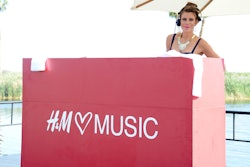 DJ Michelle Pesce spun poolside at H&M's Coachella party.