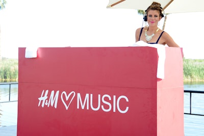DJ Michelle Pesce spun poolside at H&M's Coachella party.