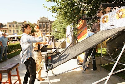 Actvities like Pop-a-Shot kept guests active at the playful afternoon event.