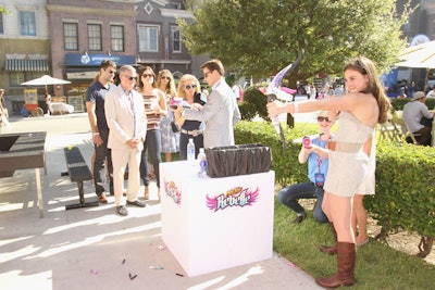 The Nerf Rebelle targeting station encouraged guests to take aim with the Heartbreaker Bow and Guardian Crossbow.