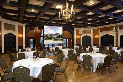 Guild Hall - large windows and patio