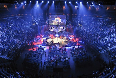 An arena show is the perfect way to host the faithful.