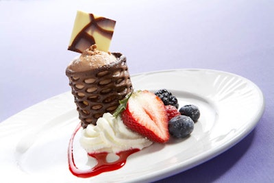 Dessert - chocolate mousse tower