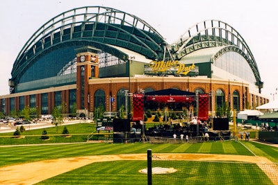 Just outside the ballpark on All-Star Game day.
