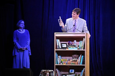 The Children's Book Choice Awards switched venues at the last minute, but it brought along its bookshelf lectern.