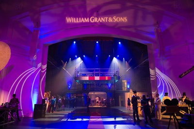 The William Grant & Sons party during Tales of the Cocktail took over the Civic Theatre, which has a modular flooring system that can be raised over the seating on the main floor, allowing guests to walk right to the stage.