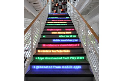 Staircase messaging for Google