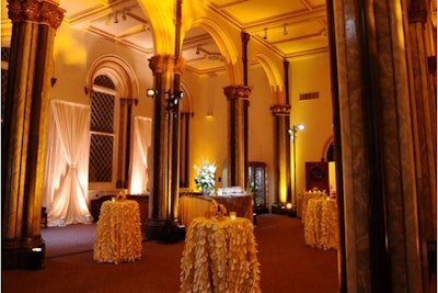 Close-up of the Great Hall used for a reception