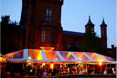 The Castle’s Haupt Garden used for an evening reception