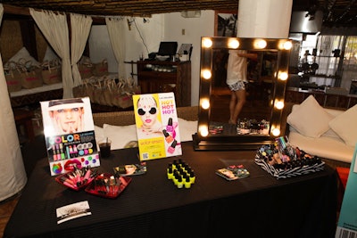 Guests could have their hair and nails done at stations set up throughout the event.