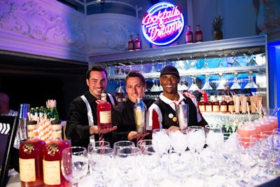 Monkey Shoulder ambassadors served whisky cocktails from a bar inspired by the 1988 Tom Cruise film Cocktail.