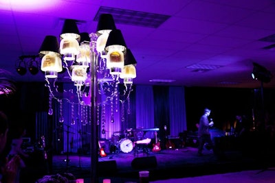 For its XO Cafe Noir party in 2011, Patrón tapped Abel McCallister Designs to create lamps made from empty liquor bottles and fringed lampshades.