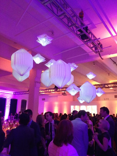As they stepped out of the elevator and into the party space, guests saw a cluster of hanging paper lanterns echoing the ones outside the venue.