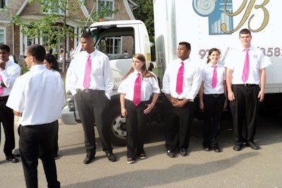 Outside, the pink-tied valet staff were spiffy and friendly, but that faded fast when only 30 minutes into the party, there was a line down the street for people waiting to drop off. I waited alongside Penn classmate Aerin Lauder; the chitchat quickly faded and I finally walked down the road to meet my car halfway, sparing her from having to make any more small talk.