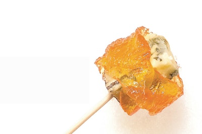 Eatertainment Special Events & Catering has added an item to its fall menu called SASSeh. Executive chef Christopher Matthew adds his choice of cheese—a favorite is bleu bénédictin from Quebec—to a skewer, then rolls the cheese in maple sugar taffy, locally produced by Ninutik.