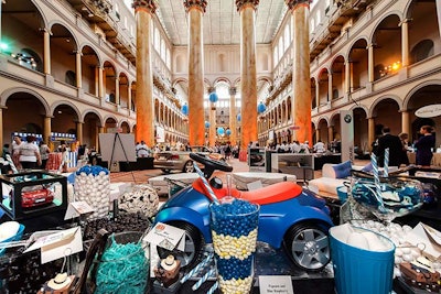 BMW also provided a selection of black, white, and blue candies such as mints, liquorice, and oversize marshmallows for guests.