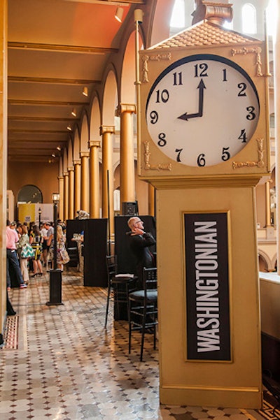Outside the main entrance to the V.I.P. space on the second floor, guests encountered a Washingtonian-branded replica of London’s Big Ben.