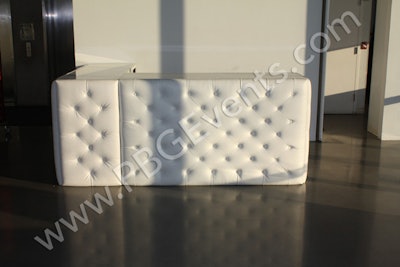 White tufted bar