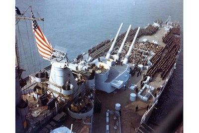 Original commissioning ceremony in 1943