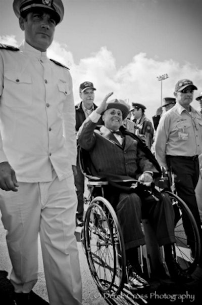 FDR with his entourage. Photo: Derek Cross