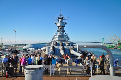 Towards the bow looking back at Turrets 1 and 2. Photo: Derek Cross