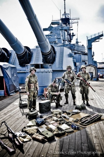 Reenactors displaying their items. Photo: Derek Cross