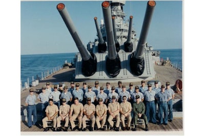 A team picture in front of Turret 1 and 2