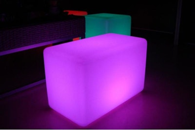 LED tables of various dimensions used for nightlife bars or clubs.