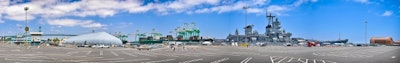 Panoramic of IOWA and the parking lot. Photo by Derek Cross