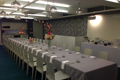 We also can accommodate a formal dinner in our Mezzanine.