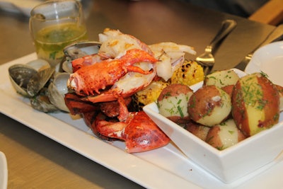 Lobster bake, family-style entrée