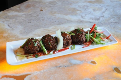 Beef meatballs stuffed with veal and pork
